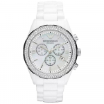 Emporio Armani AR1456 Ceramica Crystal White Naiste K&auml;ekell 43mm valge