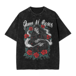 Guns N Roses Pesitud T-s&auml;rgid Streetwear Vintage T-s&auml;rgid Tee S&auml;rk Mehed Naised L&uuml;hikeste Varrukatega Tr&uuml;kitud Ins Y2k S