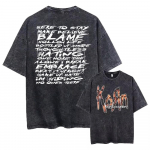 Pestud Vintage Rockib&auml;ndi Korn Falling Away From Me T-s&auml;rk Kolju Prindiga T-s&auml;rgid Meeste Mood Gooti T-s&auml;rk Meeste &Uuml;legabariidilised T-s&auml;rgid S