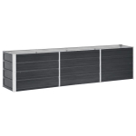 Aia t&otilde;stetud peenar tsingitud terasest 240 * 40 * 45 cm Antratsiit