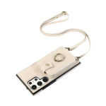 Nahast Crossbody telefoni&uuml;mbris Samsung S23 FE S24 S22 Plus S25 Ultra A15 A33 A25 A16 A06 A36 A26 A56 jaoks Rahakott Kaardihoidja Kate Galaxy A36 5G valge