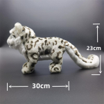 Lumeleopard Pl&uuml;&uuml;slelu K&otilde;rge Truudusega Armas Lumepantri Pl&uuml;&uuml;sloom Elutruu Loom Simulatsioon T&auml;idisega Nukk Kawaii M&auml;nguasi Kingitused Lastele gray