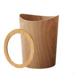 Puidust pr&uuml;gikast, 6L &uuml;mmargune, 30 cm k&otilde;rgus, puidus&uuml;&uuml;ga viimistlus, pr&uuml;gikast vannituppa, Original Wood Color (Irregular brown