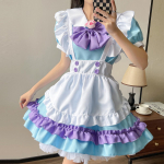 Suurused S-5XL Roosa/Sinine Lolita Neiu Kleit Suure Kaaniga - &Uuml;liarmas Ristriietuja Komplekt XXXL white