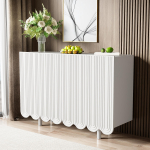 Kapp, Tilgakujuline kapp vormitud ustega ja pehmelt sulguva hingedega 120 x 37.5 x 80.8 cm valge