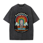 Pestud Vintage Rockib&auml;ndi Radiohead In Rainbows Graafilised T-s&auml;rgid Meestele Naistele Vabaaja Retro Gooti T-s&auml;rgid Meeste &Uuml;lesuuruses T-s&auml;rgid M mitmev&auml;rviline