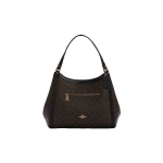 COACH Kristy l&otilde;uendist ja nahast &auml;mbrikott, Crossbody kott, &Uuml;he &otilde;la k&auml;ekott, Suur naiste, Tume pruun C6232-IMAA8 One Size 1 black