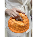 K&auml;sikootud Mini Pilve Rahakott Naiste Crossbody Kott V&auml;ike Kootud &Otilde;lakott Moodne &Otilde;htune Sidur 17cm x 2cm x 18cm oranž