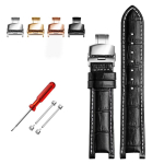 K&otilde;rgekvaliteediline LEHMANAHKNE k&auml;ekella rihm GC Watches Bandile 22*13mm 20*11mm Sissel&otilde;ikega kellarihm Ehtne nahk Sinine k&auml;ekella rihm 22-13 rose bcukle black