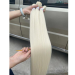 Gladys Bio Sirged Juuksepakid 30 tolli 200g S&uuml;nteetilised Luukudega Juuksepikendused V&auml;rvilised Salongi Loomulikud Juuksed T&auml;isotsani 65cm 26inches valge