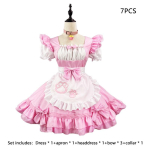 Armas ja Klassikaline Neiu Kost&uuml;&uuml;mi Komplekt Cosplayks T&auml;iuslik Anime ja M&auml;ngude jaoks XL roosa