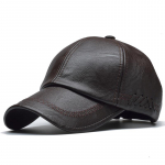 [NORTHWOOD] Nahast m&uuml;ts meestele Solid Winter Pu nahast pesapallim&uuml;tsid Brand Snapback isam&uuml;ts 56-60cm tumepruun v&auml;rv