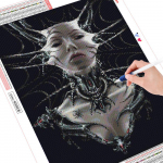 T&auml;is&uuml;mmargune teemanttikandid portree teemantmosaiik ilu 5D teemantmaal 20X30