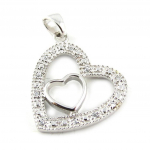 Les Tr&eacute;sors De Lily [B9417] - Pendentif Argent 'Love Cocoon' Blanc argent&eacute; - 20x20 mm valge