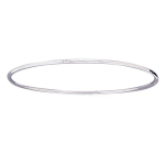 Les Tr&eacute;sors De Lily [D6745] - Bracelet Argent 'Jonc' argent&eacute; (rhodi&eacute;) - 66 mm 2 mm h&otilde;be