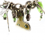 Les Tr&eacute;sors De Lily [E0443] - Bracelet Cr&eacute;ateur 'Tour du Monde' Vert roheline