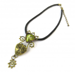 Les Tr&eacute;sors De Lily [E7221] - Collier Cr&eacute;ateur 'Kilimanjaro' Vert roheline