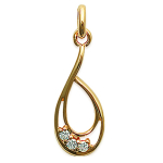 Les Tr&eacute;sors De Lily [G0594] - kullatud ripats  C&acirc;lin  valge kuld - 20x8 mm kuld