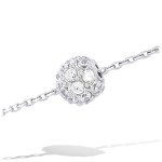 Les Tr&eacute;sors De Lily [H0516] - h&otilde;bedane k&auml;ev&otilde;ru 'Sissi' h&otilde;bevalge (roodiumiga kaetud) - 6 mm (juveelid) h&otilde;be