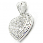 Les Tr&eacute;sors De Lily [I3729] - Pendentif Argent 'Love Divine' Blanc valge