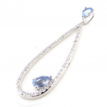 Les Tr&eacute;sors De Lily [J0171] - Pendentif Argent 'Celestina' tanzanite Blanc sinine