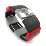 NOA [K0207] - Bracelet Cr&eacute;ateur 'Coloriage' rouge gris noir punane