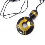 Les Tr&eacute;sors De Lily [K2819] - Collier 'Kilimanjaro' noir dor&eacute; must