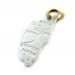 Altesse [N3362] - Pendentif plaqu&eacute; or 'Corsica' blanc - Corse (15x7 mm) kuld