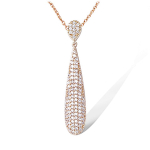 Les Tr&eacute;sors De Lily [N6865] - kullatud kaelakee  Sissi  roosa kuld - 40x8 mm (kuldroosa) Heleroosa