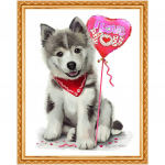 Teemantmaaling pisteloomad K&auml;sitsi valmistatud kingitus armastajale Tikand Teemantkoer T&auml;is&uuml;mmargune kivikivi 20X30CM