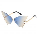 SHAUNA Vintage &uuml;lisuured unikaalsed liblikaga p&auml;ikeseprillid naiste mood gradientklaasidega prillid, naiste suured varjud UV400 p&auml;ikeseprillid