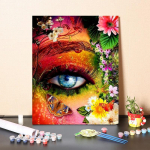 Maalimine numbrite j&auml;rgi Dekompressioon k&auml;sitsi maalitud l&otilde;uendimaal Kodukaunistus DIY digitaalne &otilde;limaal 40x50cm no frame