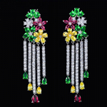 WWJ Noble mitmev&auml;rviline lilleline kuupmeetrist tsirkooniumoksiidist tuttk&otilde;rvar&otilde;ngas naistele roheline