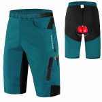 Meeste 2 in 1 rattap&uuml;ksid Hingavad kiiresti kuivavad MTB maastikuratta kottis l&uuml;hikesed p&uuml;ksid 3D polstriga M sinine