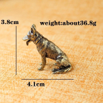 Lucky Brass Fortune Dog Kodukaunistus V&auml;ikesed kaunistused V&auml;ike kutsikas pronks Hiina lauaarvuti minikujukesed Vaskhundi tee Lemmikloomad