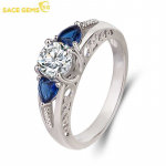 SACE GEMS Klassikaline vasesulamist tsirkoonist s&otilde;rmus Naiste ehted Pulmalubaduse peokingitus 6