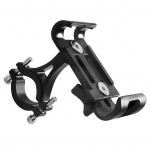 Alumiiniumisulamist mobiiltelefoni kronstein m&auml;gijalgratta / elektromobiili / mootorratta telefoni navigeerimine Rotatable must