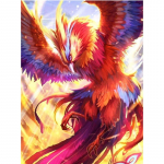 5D DIY Teemantmaaling Flame Phoenix Teemanttikandid Ristpistes Komplekt t&auml;iskivimosaiigiga kodukaunistus Round 20x30cm