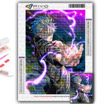 5D DIY Teemantmaal Anime Jujutsu Kaisen Ristpistes Teemantkunst tikandid Mosaiik Home Deco Full Square 30X40CM