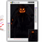 Populaarne 5D isetegemise ristpistega Halloweeni hirmutav k&otilde;rvitsapea, mees maalib t&auml;ispuur-ristpistes k&auml;sit&ouml;&ouml;komplekti seinakleebis Kodukaunistus Full Round 20X30CM