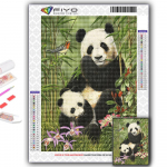 5D DIY Teemanttikandid Loom Panda Teemantmaaling Mosaiik Kodukaunistus Full Round 20X30CM