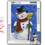 5D DIY j&otilde;ulupuu J&otilde;uluvana lumememm ristpistes kivikivid Teemantjoonistus Tikand Mosaiik Kodukaunistus Full Round 20X30CM