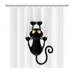 Naljakas du&scaron;ikardinad Vannitoa kardin konksudega Dekoratsioon Veekindel kassikoer 3d vann 180*180cm loominguline du&scaron;ikardin W180xH180cm