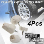 Uus 4 tk poleerimisketas valge flannelette poleerimisratas koonuse sammas seente T-kujuline ketta lihvimispea
