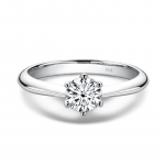 Bague Ringen 1,0 karaadise D v&auml;rvi moissanite abielus&otilde;rmused naistele Tippkvaliteediga 18K valgekulla v&auml;rvi 925 sterling h&otilde;bedast ehted 5 valge