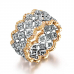 18K Rose Gold Pave Teemants&otilde;rmus P&auml;ris 925 Sterling H&otilde;bedast Bijou Kihlamisr&otilde;ngas S&otilde;rmused Naistele Pulmapeo ehted Kingitus 5