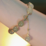 Vintage Light Luxury imitatsioon Hetian Jade Beaded v&otilde;lu k&auml;ev&otilde;ru Pearl tsirkoon