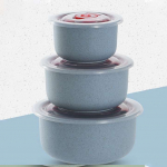 3 tk / komplekt nisu l&otilde;unakausi kasti &uuml;mmargune kaanega l&otilde;unakarp saab olla mikrolaineahjus suletud kaussi k&ouml;&ouml;gitarvikute hoiukarp