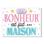 Les Tr&eacute;sors De Lily [A3369] &ndash; keraamiline magnet &bdquo;Siin s&uuml;nnib &otilde;nn . . . . Sinise roosi maja - 8x6 cm Heleroosa