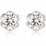 925 Sterling Silver 3ex 0,5ct 1ct Vvs1 Valge Roosa Kollane Punane Vikerkaar Moissanite K&otilde;rvar&otilde;ngad Meestele Naistele Kingitus 1CTx2PCS